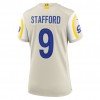 Camiseta  Mujer Los Angeles Rams Matthew Stafford 9 Nike Cream 2021
